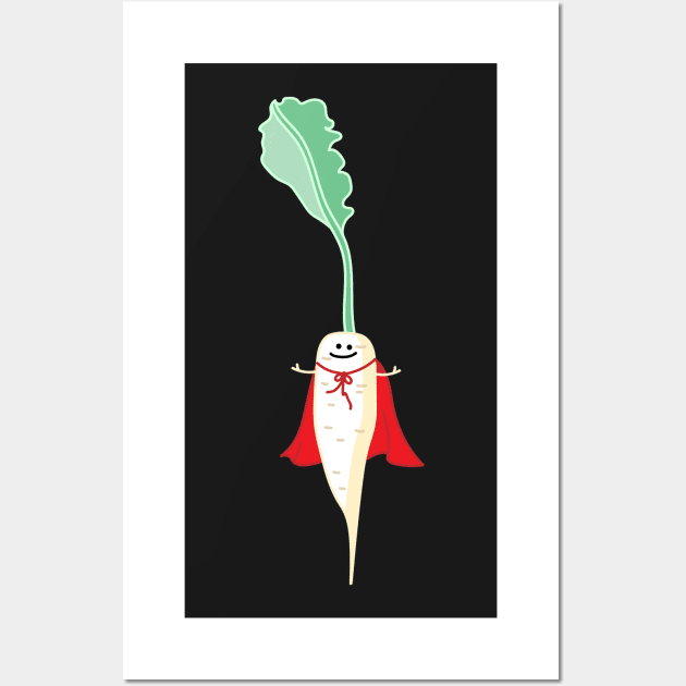 Funny radish as a hero Wall Art by spontania